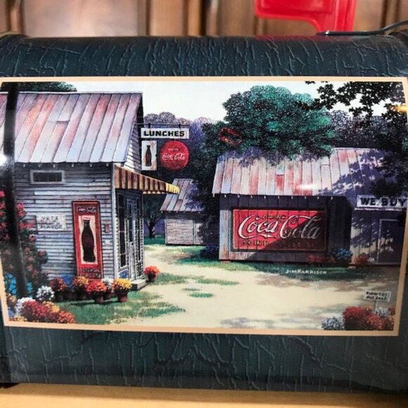 Set of 3 Vintage Coca-Cola Mailbox Tin + 2 Jeanne Mack Artwork Mailbox Tin Trays - Picture 4 of 16